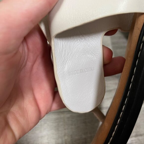 Rag & Bone Ansley Leather Flat Thong Sandals Whites Women’s Size 38 - Picture 9 of 9